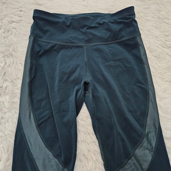 Sweaty Betty Women's Forest Green The Power Mesh Accent Workout Legging. Size XS - Picture 2 of 15